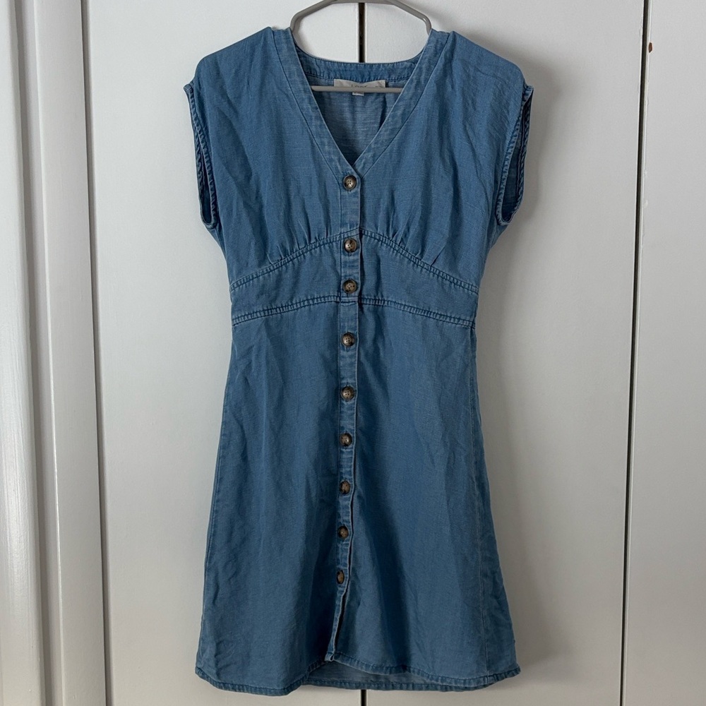 Loft Chambray Button Down Light Blue Button-Front… - image 2